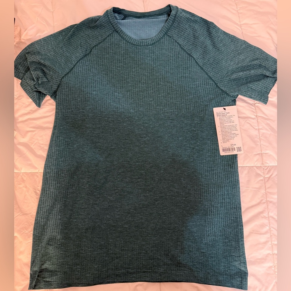 Lululemon Metal Vent Tech Short Sleeve T Shirt Green SZ L